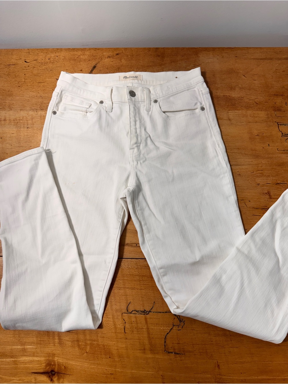 Madewell White Skinny Jeans - Women's high-rise